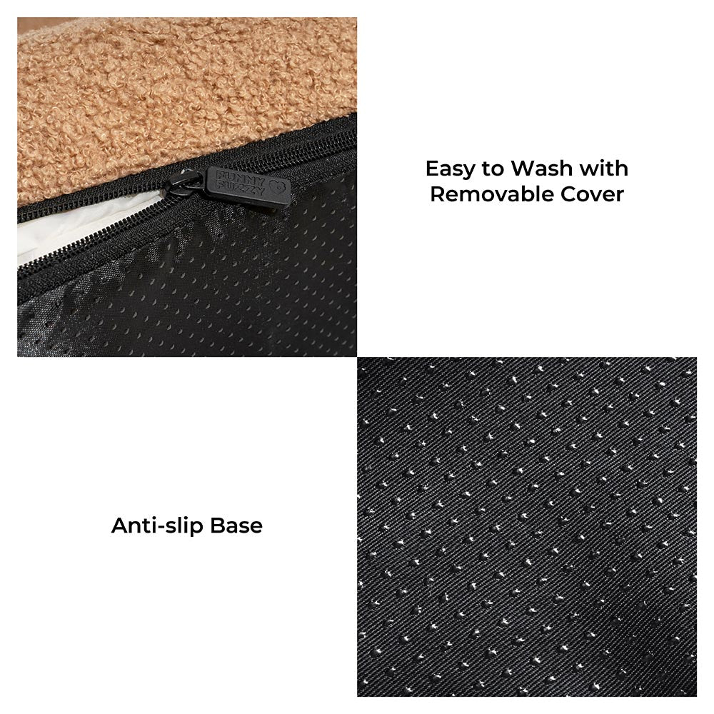 Letti per cani piatti grandi, lavabili, cremosi e accoglienti - Cheesecake