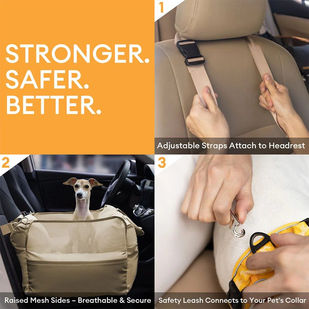 Seggiolino Auto Impermeabile e Traspirante per Cani - Pup Rover