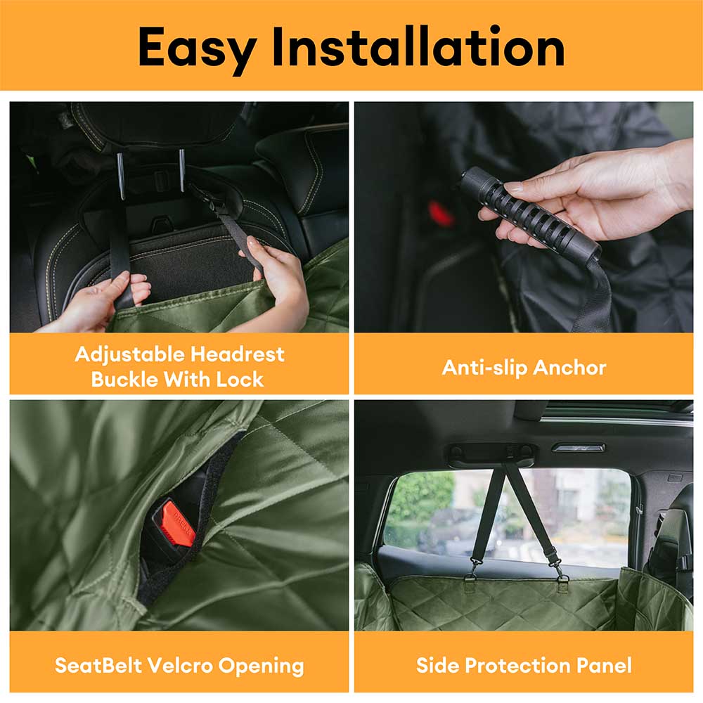 Estensore per Sedile Posteriore per Cani Extra-Large a Copertura Completa - Ideale per Viaggi e Campeggio