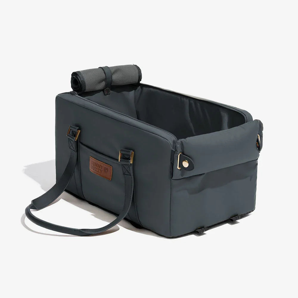 Seggiolino e trasportino per animali domestici in finta pelle di lusso con centro di sicurezza - Urban Voyager