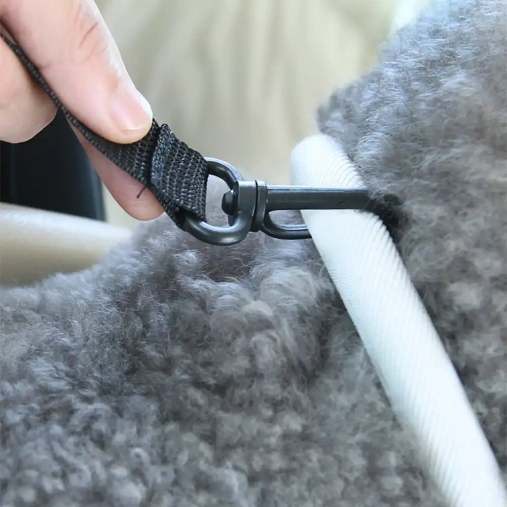 Seggiolino auto per animali domestici in pelle sintetica impermeabile per console centrale da viaggio portatile