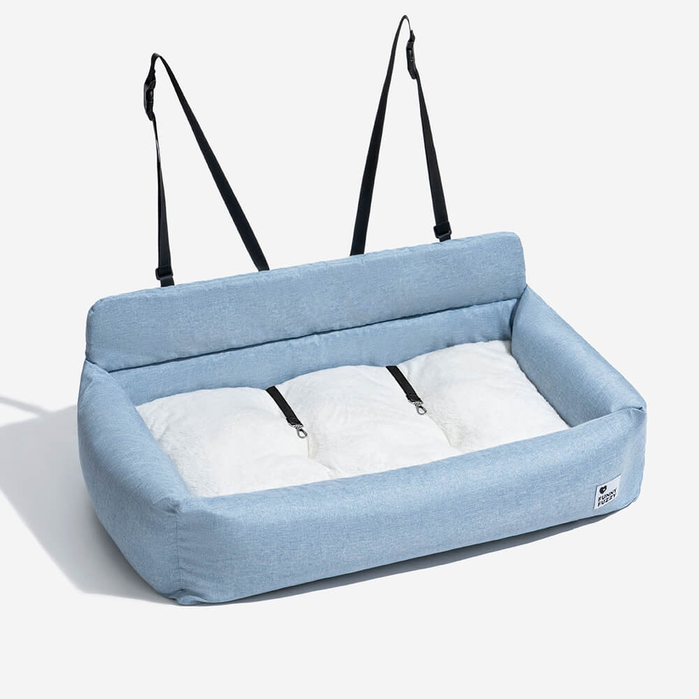 Cuscino da viaggio completo e durevole, lavabile, per auto, letto per cani da sedile posteriore