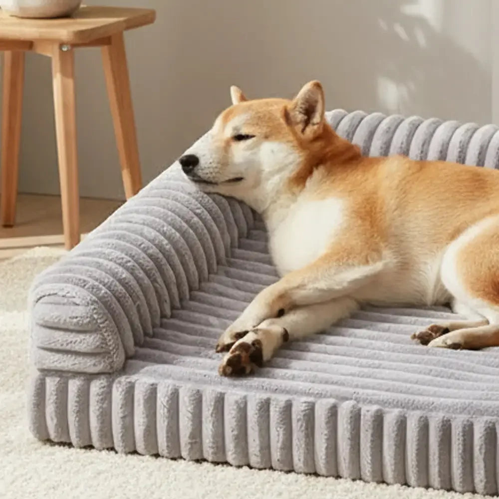 L-Shaped Straight Plush Large Space Waterproof Large Dog Bed