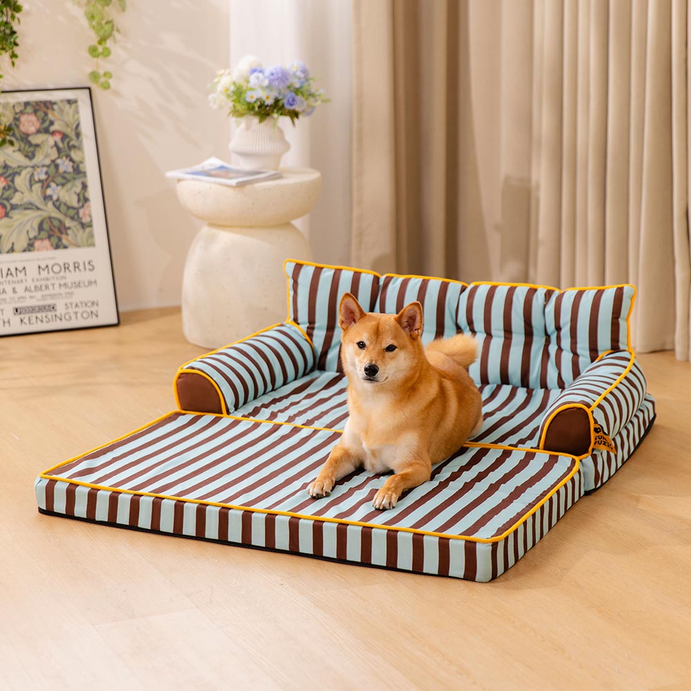 Letto per cani grande pieghevole e impermeabile Stripe - Sunny Siesta