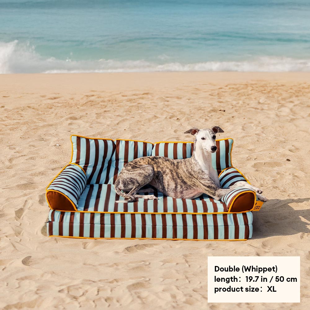 Letto per cani grande pieghevole e impermeabile Stripe - Sunny Siesta
