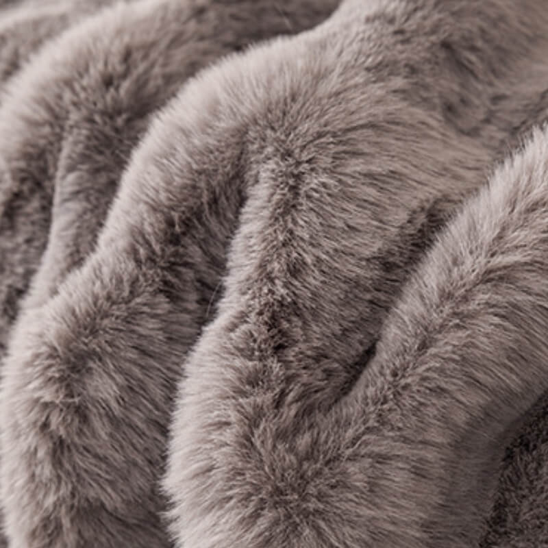 Housse de canapé de protection complète ultra douce en fausse fourrure de lapin, respectueuse de la peau