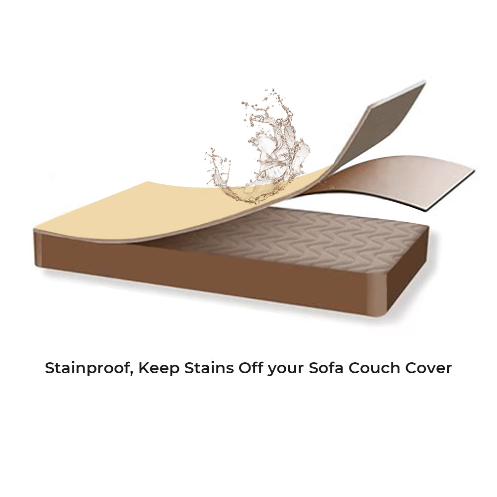 Copertura protettiva per divano impermeabile in morbido pile di finta sherpa antiscivolo.