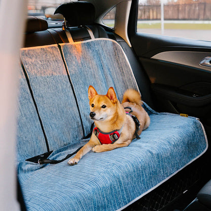 Copertura Protettiva per Seggiolino per Animali in Chenille Striato Impermeabile - Strada più Sicura