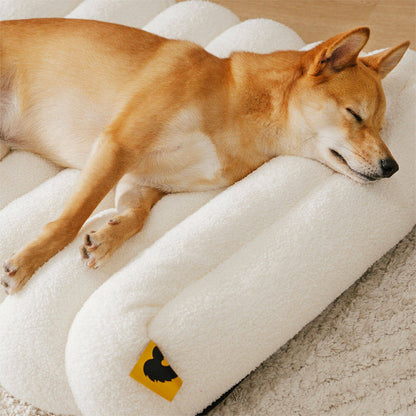 Letti per cani piatti grandi, lavabili, cremosi e accoglienti - Cheesecake