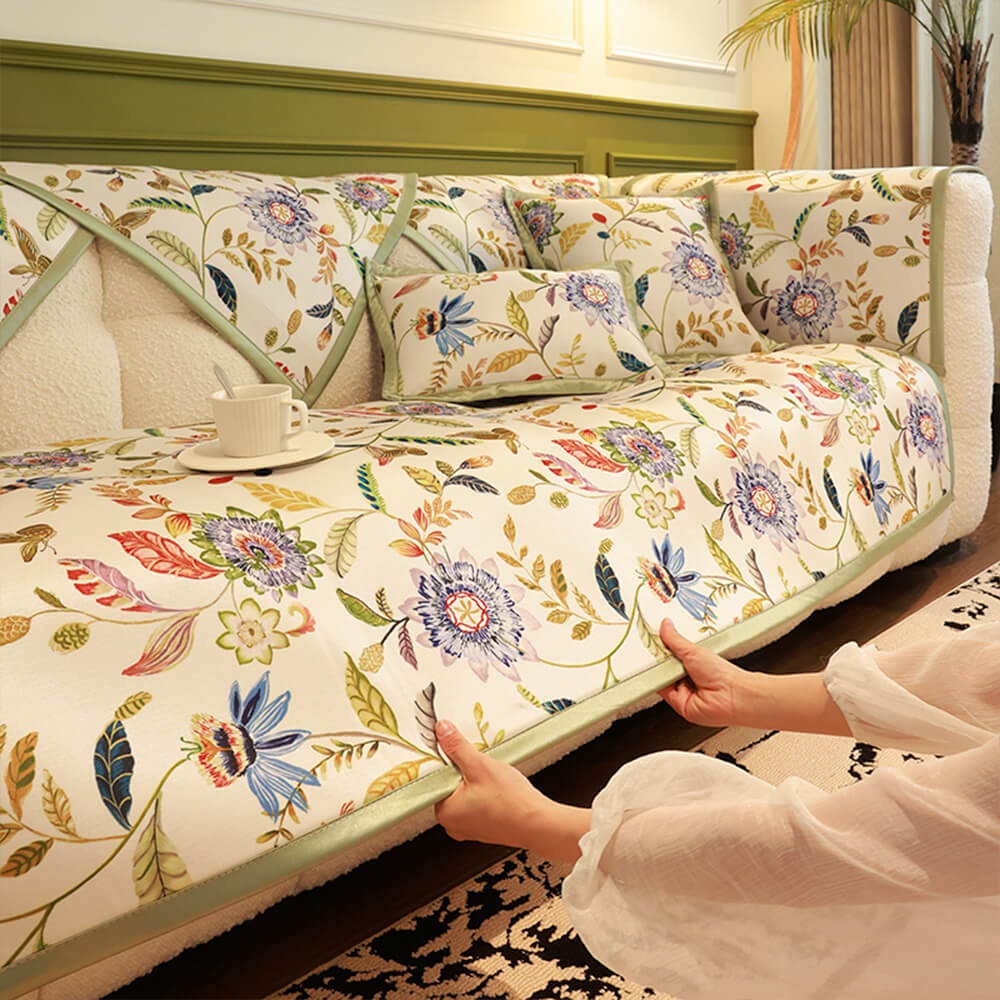 Copridivano Floreale Pastorale Rinfrescante Per Tutte Le Stagioni