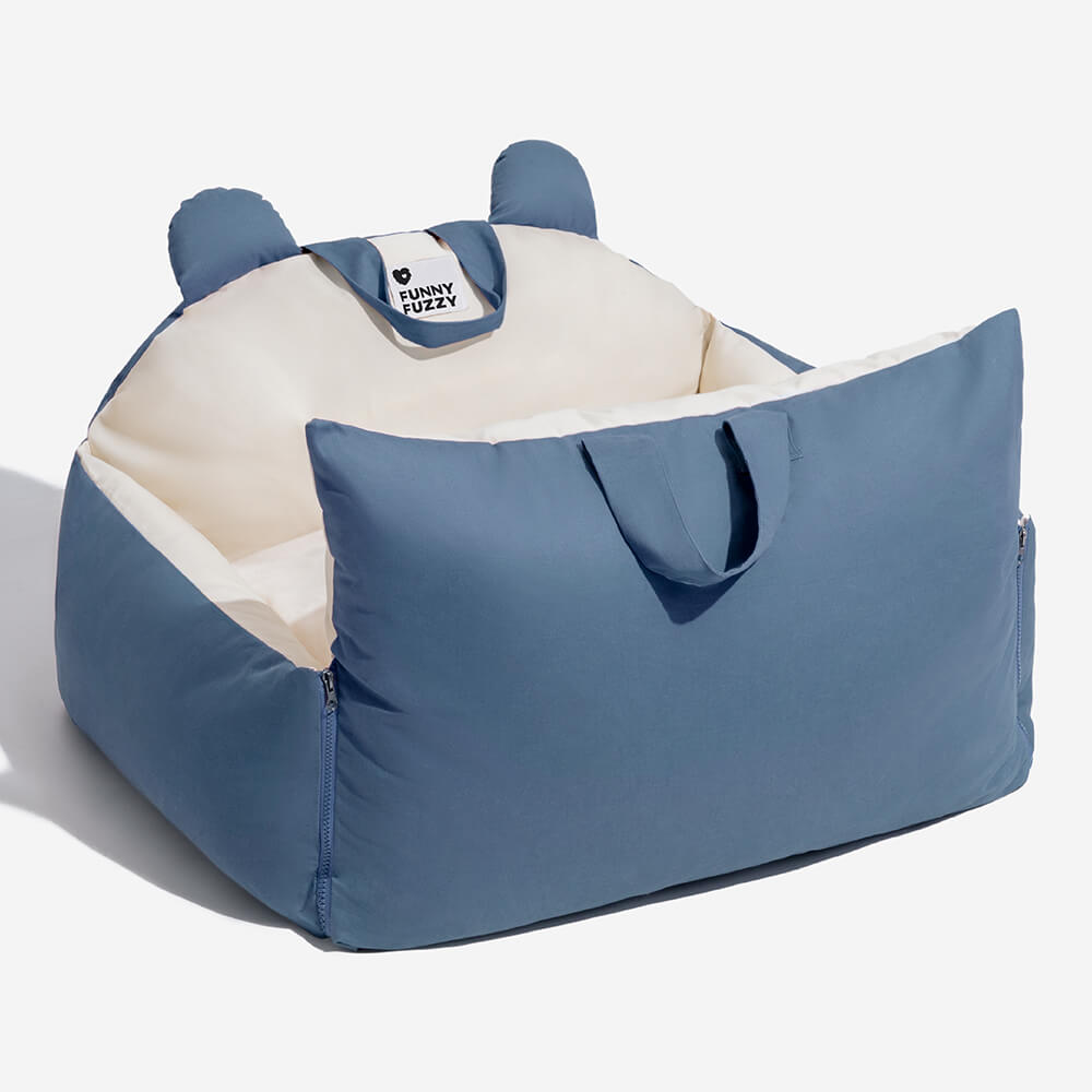 Letto di sicurezza per auto per animali Bear Ears, cuccia per auto per cani.