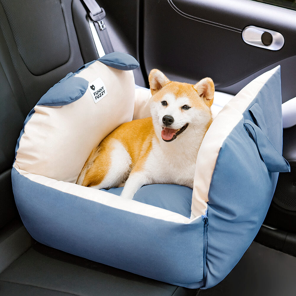 Letto di sicurezza per auto per animali Bear Ears, cuccia per auto per cani.