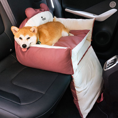Letto di sicurezza per auto per animali Bear Ears, cuccia per auto per cani.