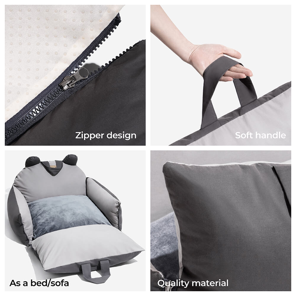 Letto di sicurezza per auto per animali Bear Ears, cuccia per auto per cani.