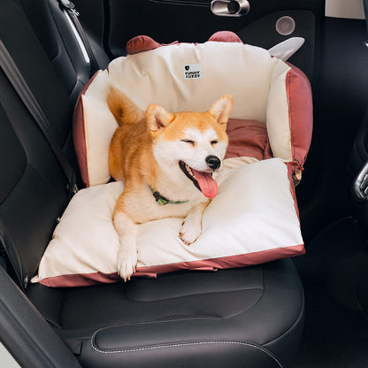 Letto di sicurezza per auto per animali Bear Ears, cuccia per auto per cani.