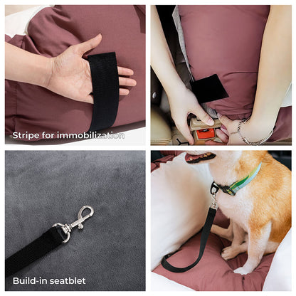 Letto di sicurezza per auto per animali Bear Ears, cuccia per auto per cani.