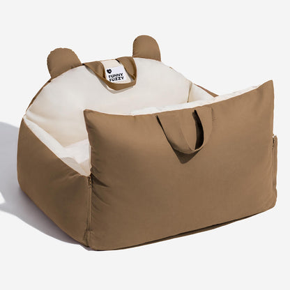 Letto di sicurezza per auto per animali Bear Ears, cuccia per auto per cani.