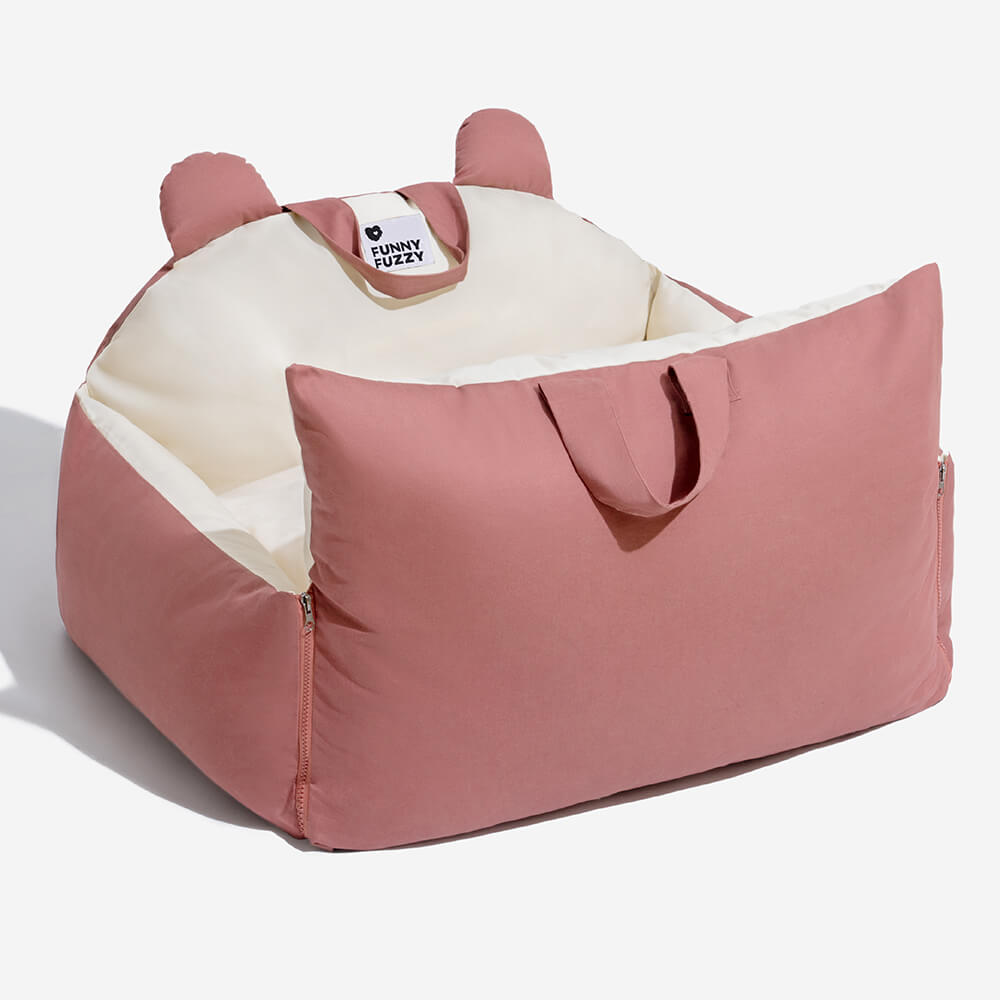 Letto di sicurezza per auto per animali Bear Ears, cuccia per auto per cani.
