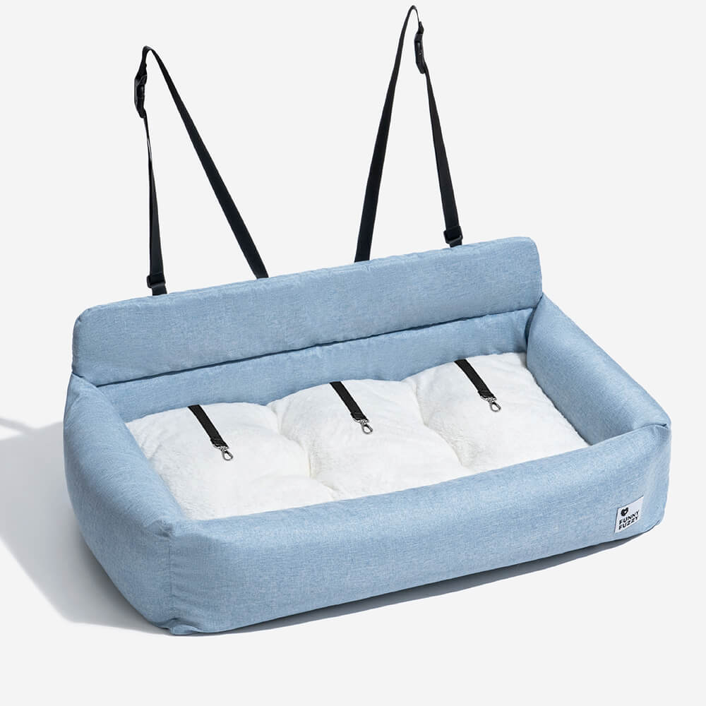 Cuscino da viaggio completo e durevole, lavabile, per auto, letto per cani da sedile posteriore