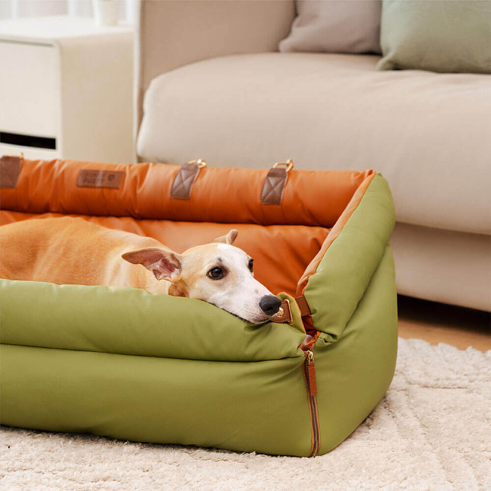 Letto Rialzato Deluxe Per Cani In Finta Pelle – Urban Voyager