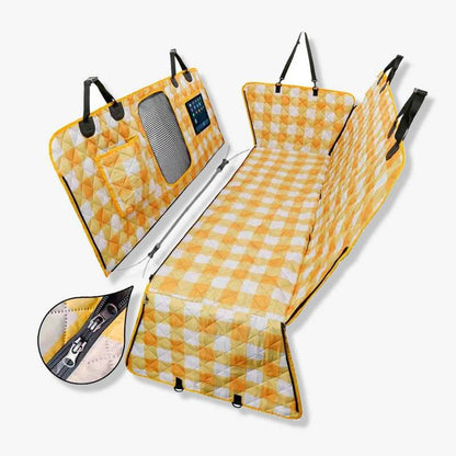 Copertura per seggiolino auto per cani in tessuto ossford cationico impermeabile e resistente ai graffi.