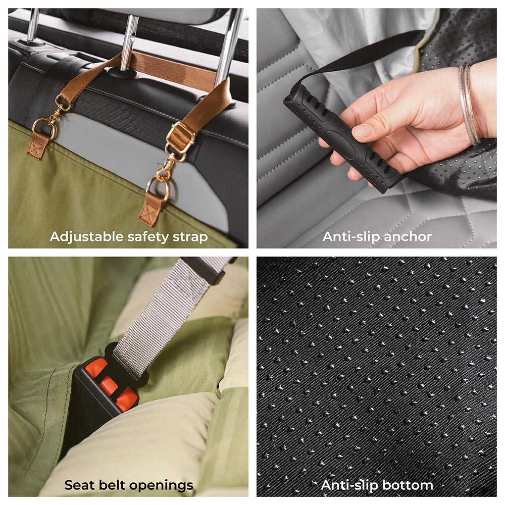 Cuscino di Sicurezza per Viaggiare Sedia Auto per Cani di Grandi Dimensioni - Lounge a Scacchiera