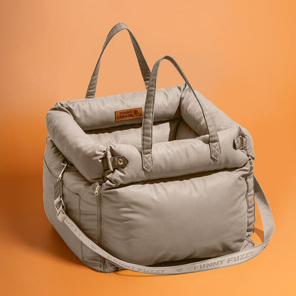 Seggiolino Auto Rialzato Deluxe per Cani in Ecopelle - Urban Voyager